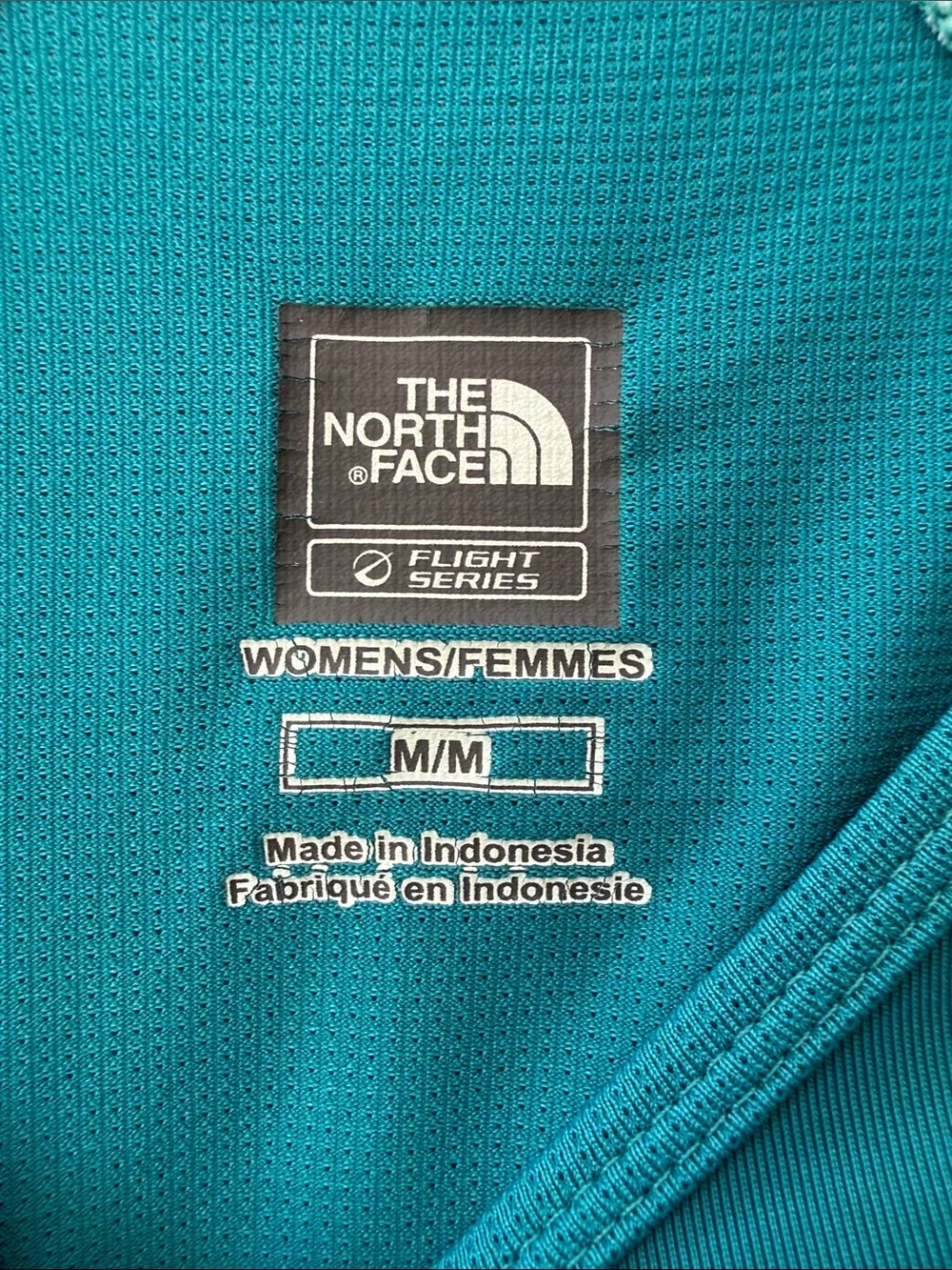 The North Face Teal Long Sleeve Athletic Pullover with White Panels